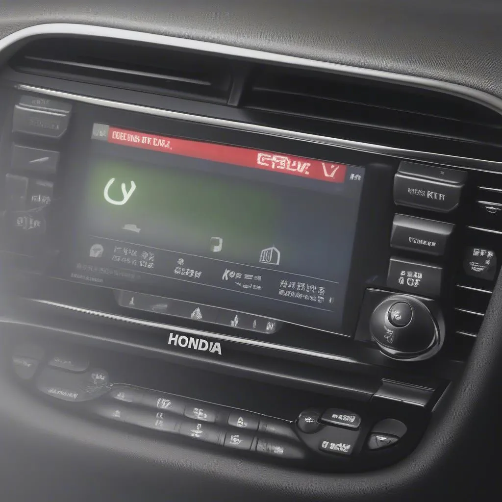 Honda Radio Display Showing Code Entry Error