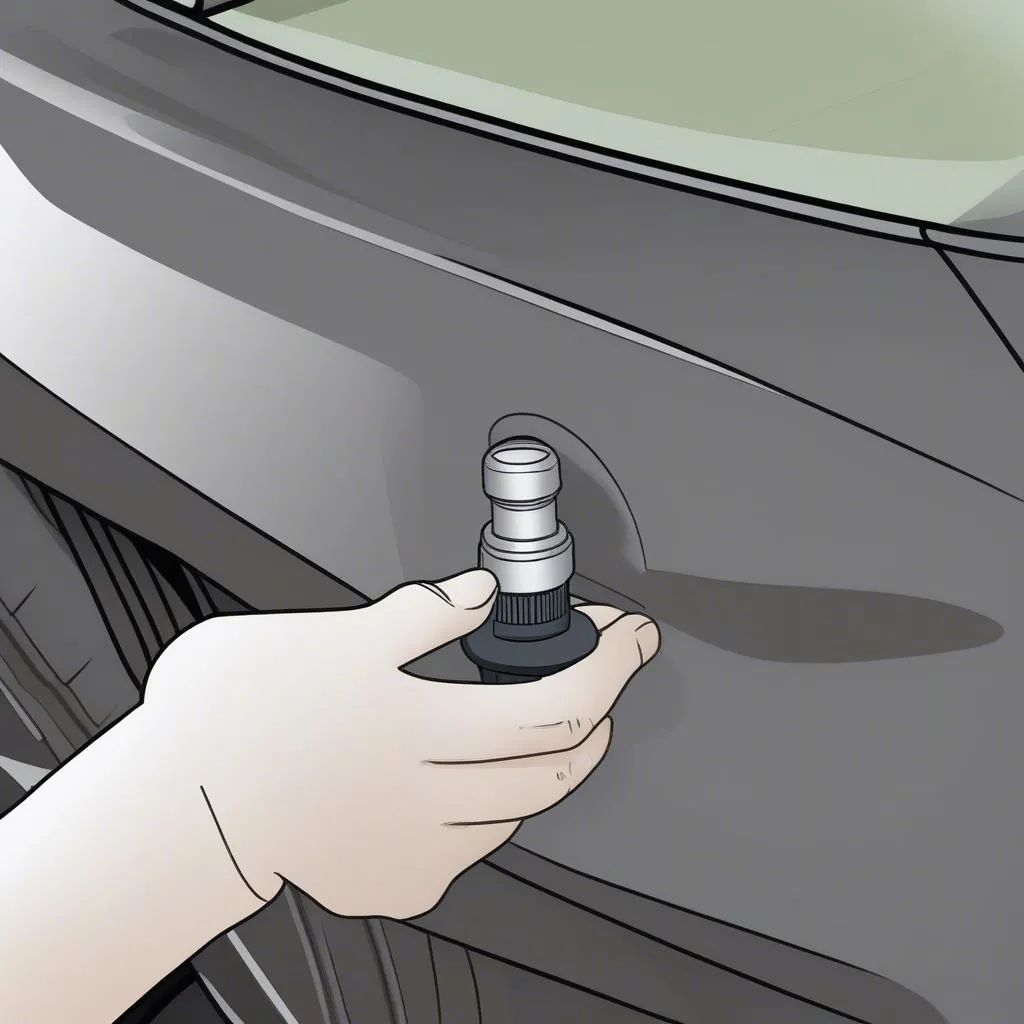 Installing anti-theft valve stem cap with key