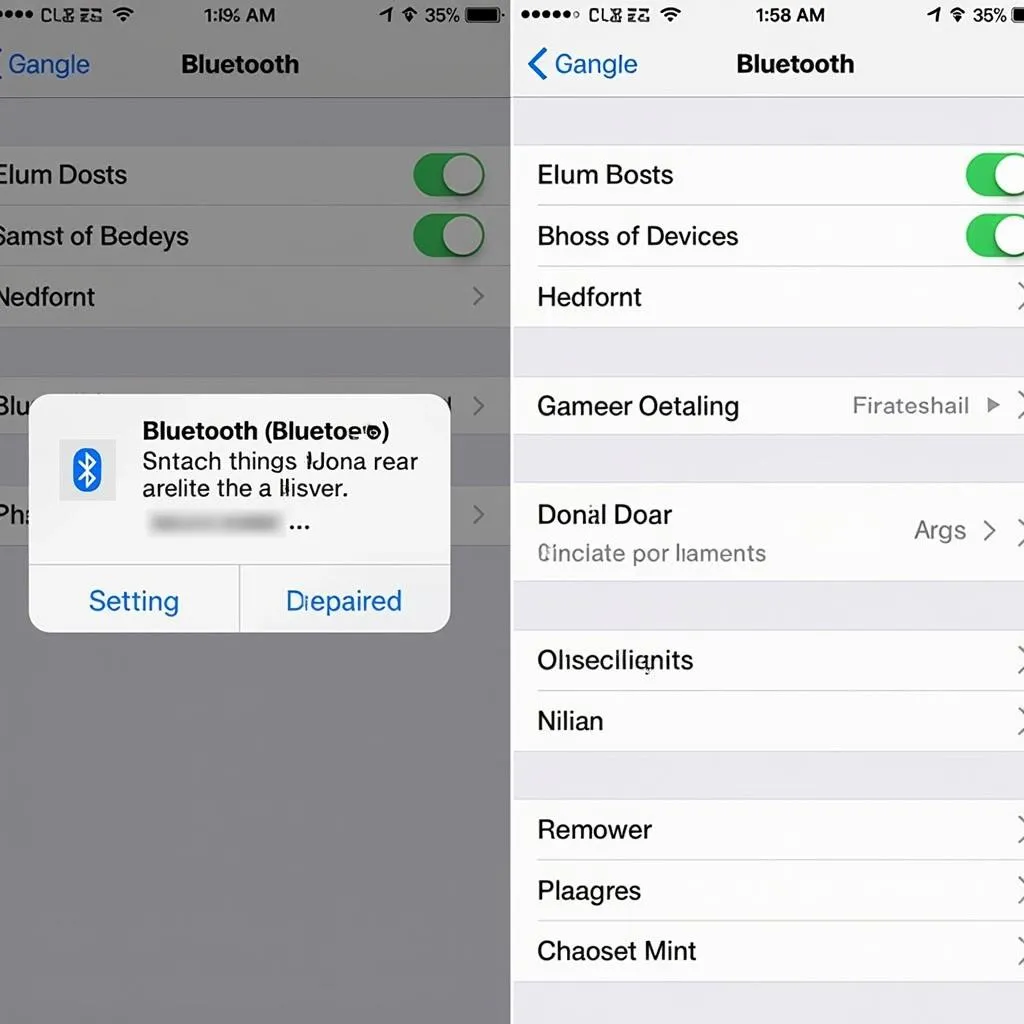 iPhone Bluetooth settings menu screenshot