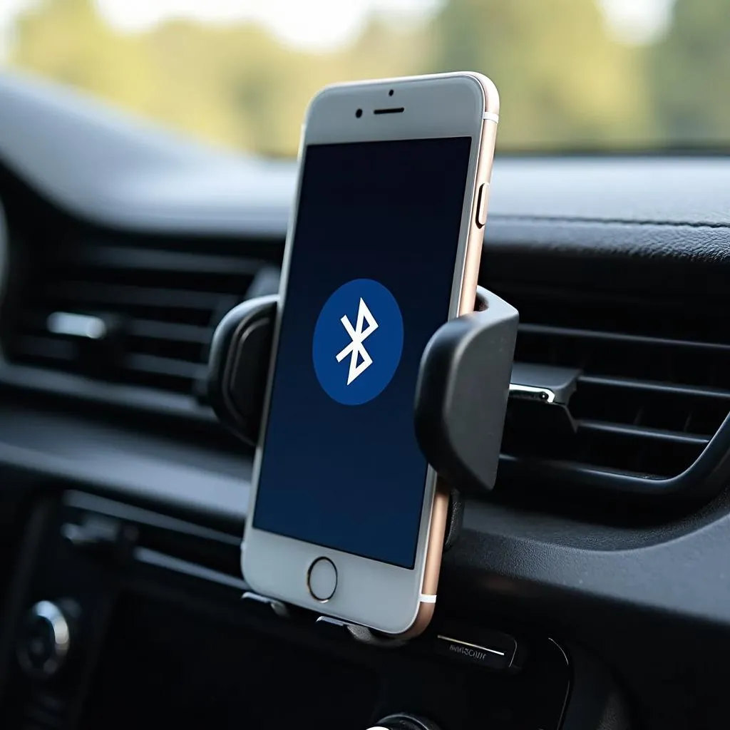 iPhone connected to car audio system via Bluetooth