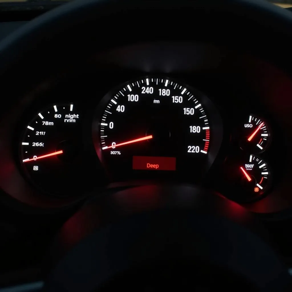 Jeep Renegade Dashboard with Warning Lights