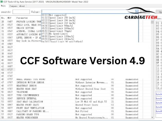 CCF TOOL Software Version 4.9