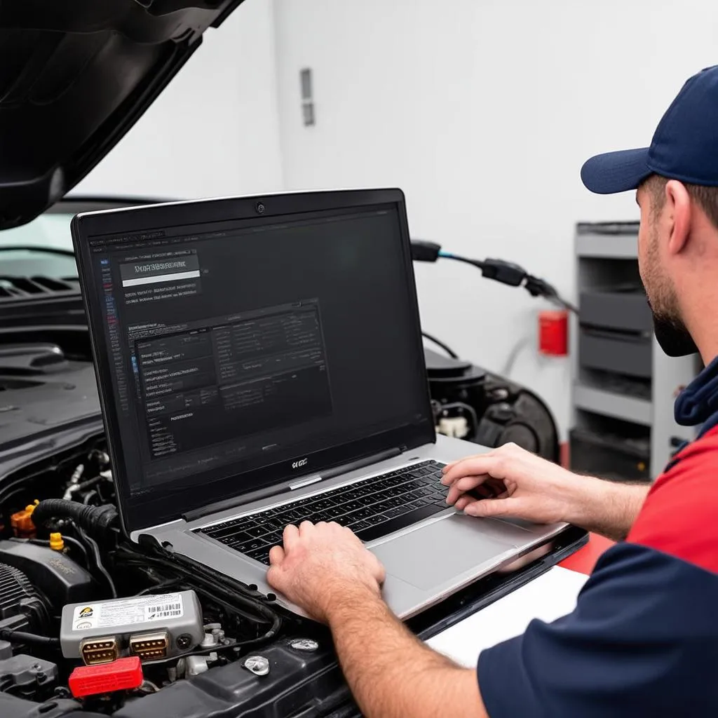 Mechanic using VCDS