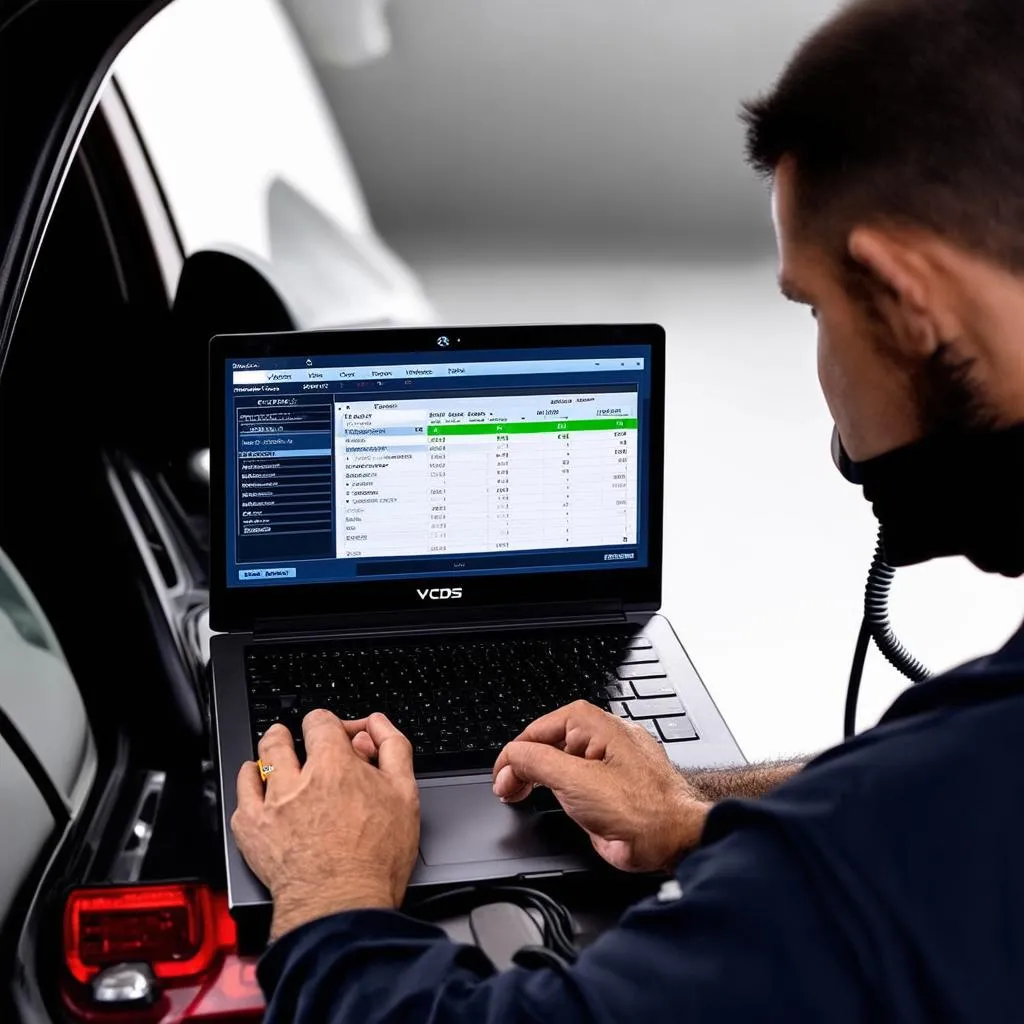 Mechanic Using VCDS