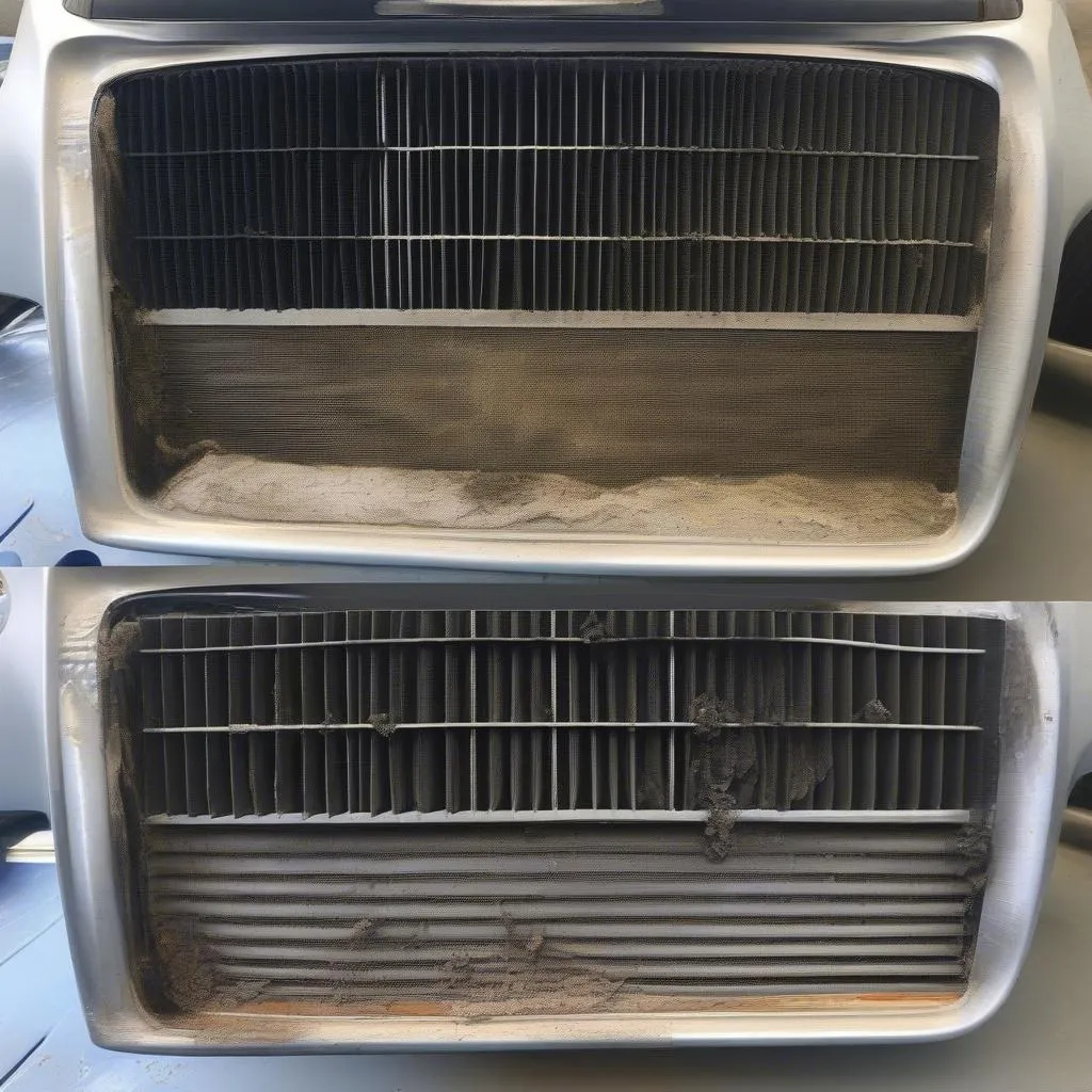 Cleaning a Mercedes AC Condenser