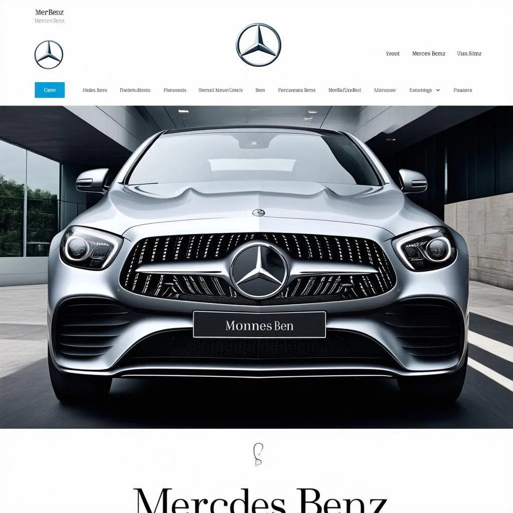 Mercedes Benz Website Homepage