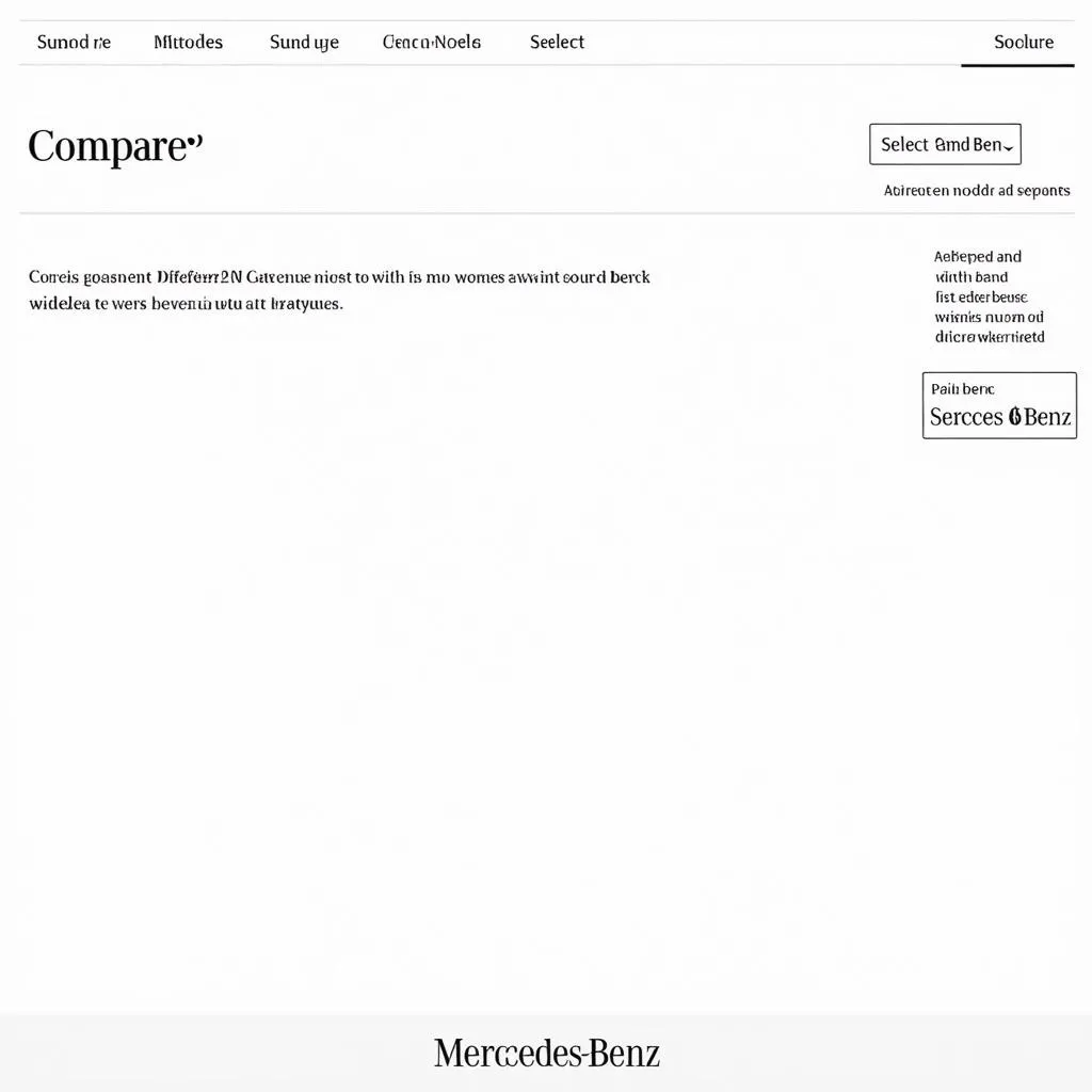 Mercedes Benz Website Compare Tool