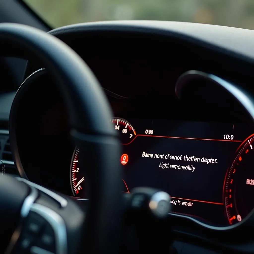 Mercedes dashboard with anti-theft warning light