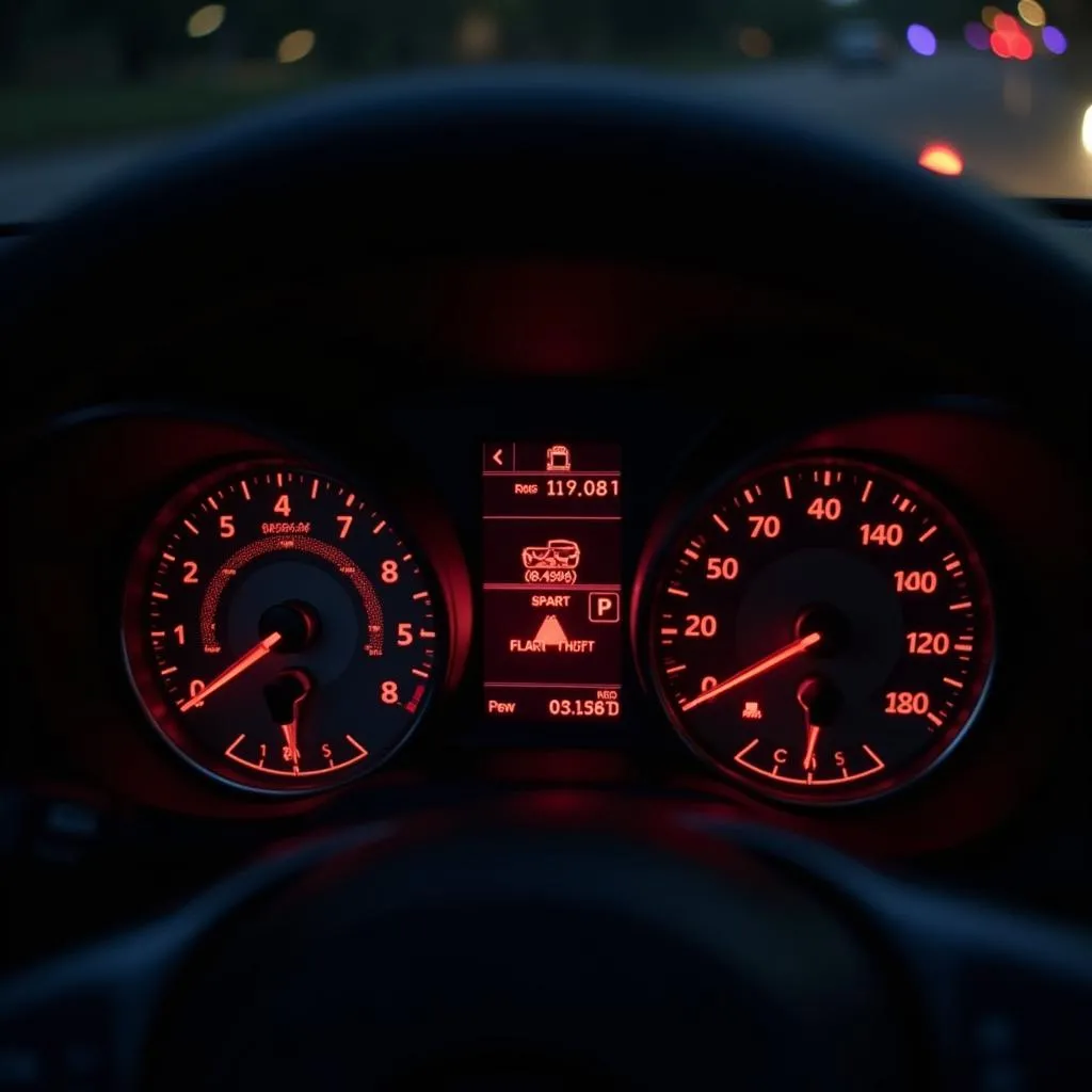 Mercedes dashboard with anti-theft light blinking