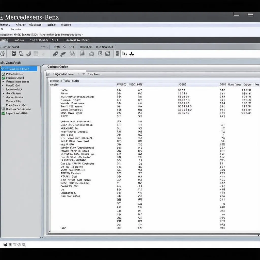 Mercedes Diagnostic Software Interface