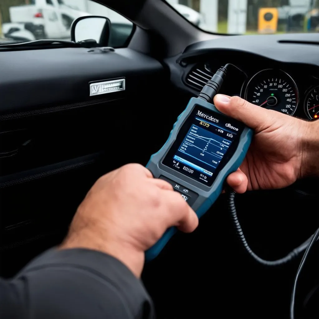 Mercedes Diagnostic Tool In Action