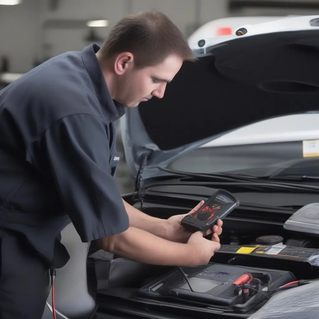 Mercedes HHT Diagnostic Tool in Use