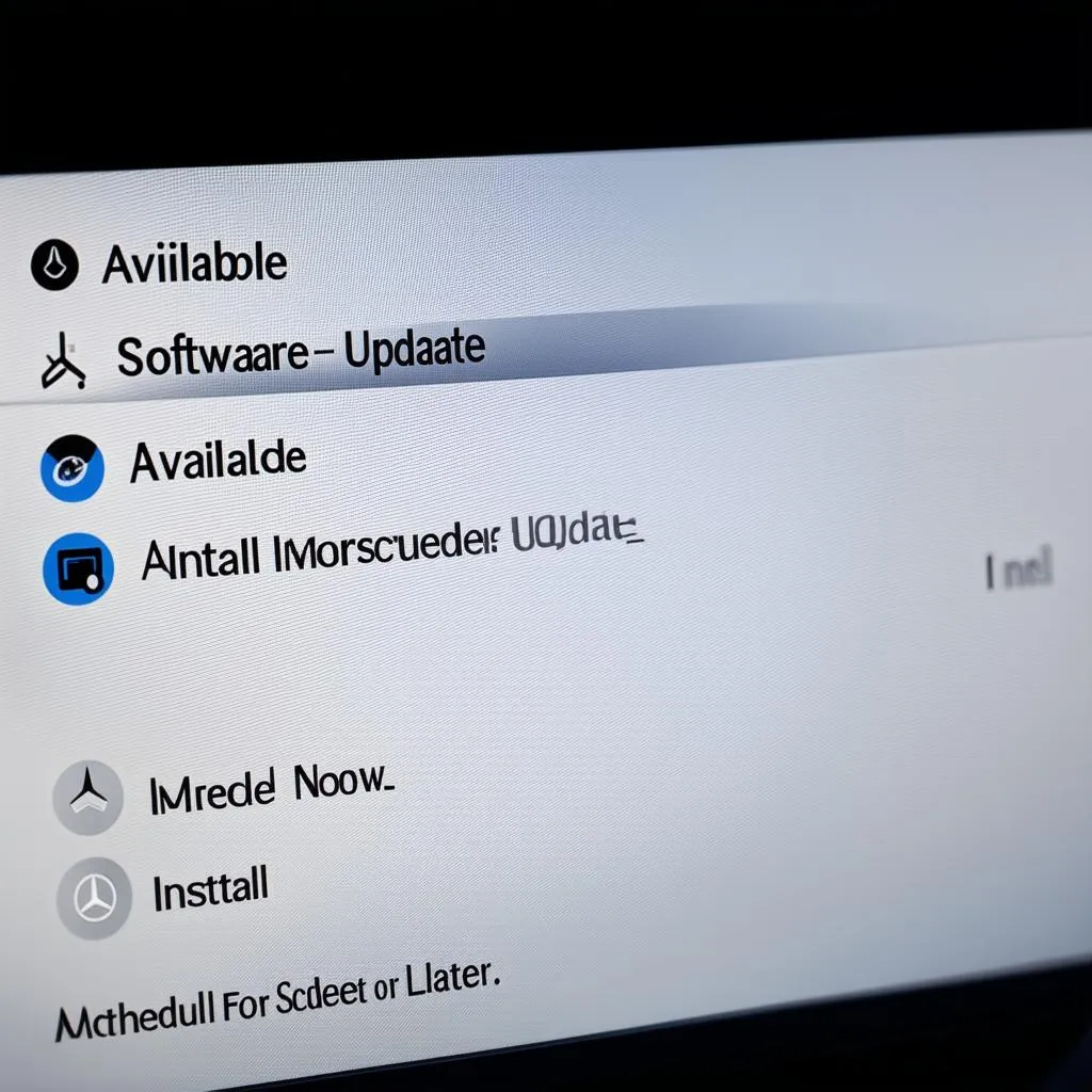 Mercedes Software Update Screen