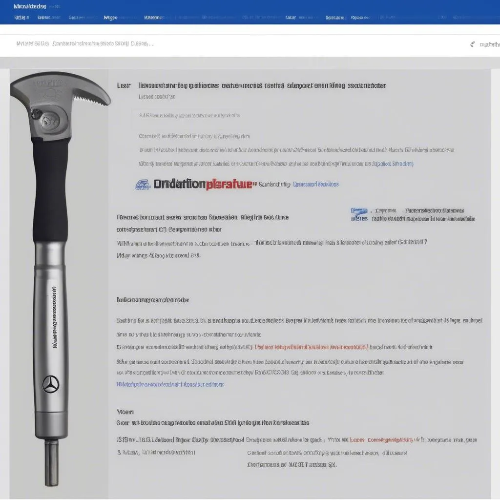 Mercedes tool detailed description