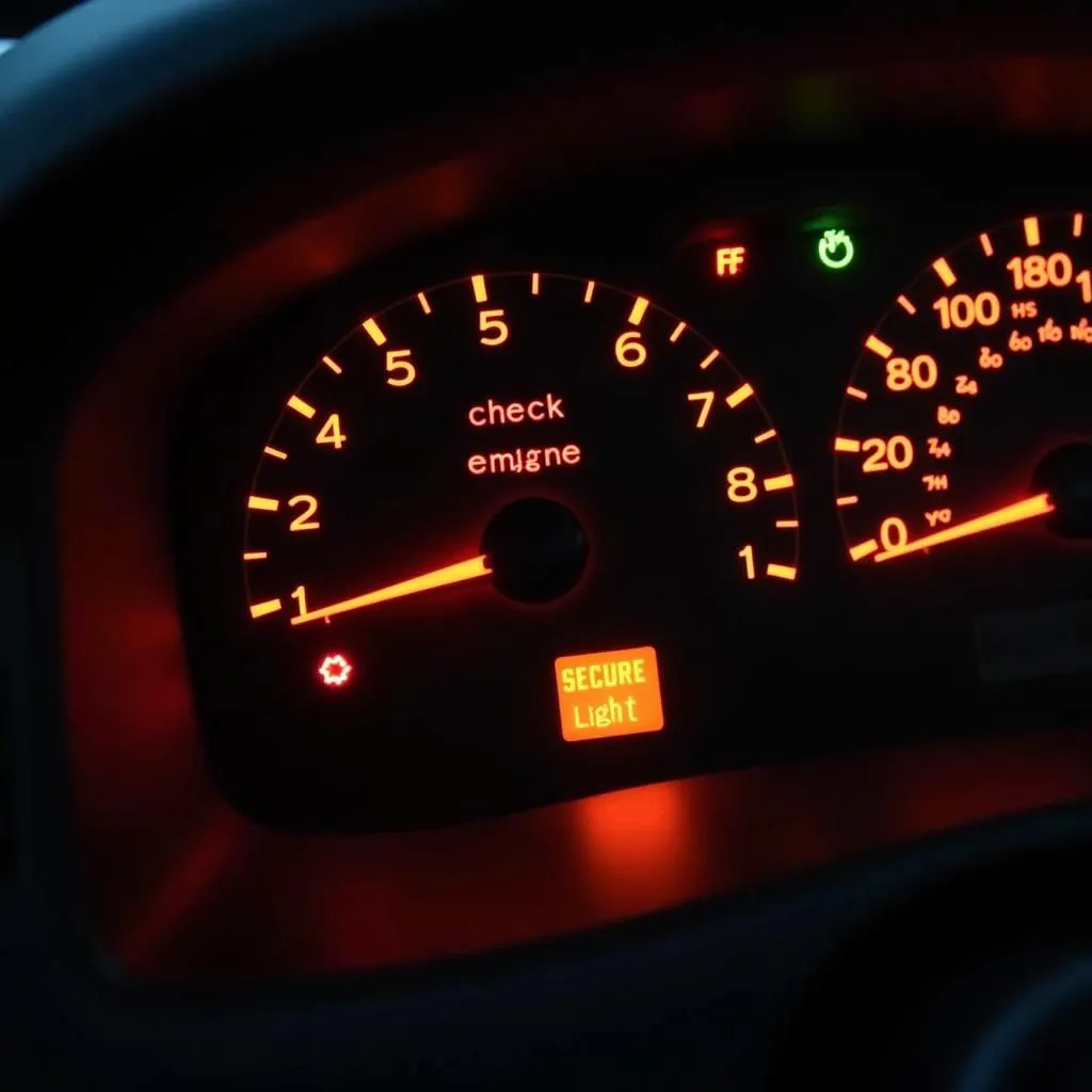 Mercury Sable Dashboard with Warning Lights