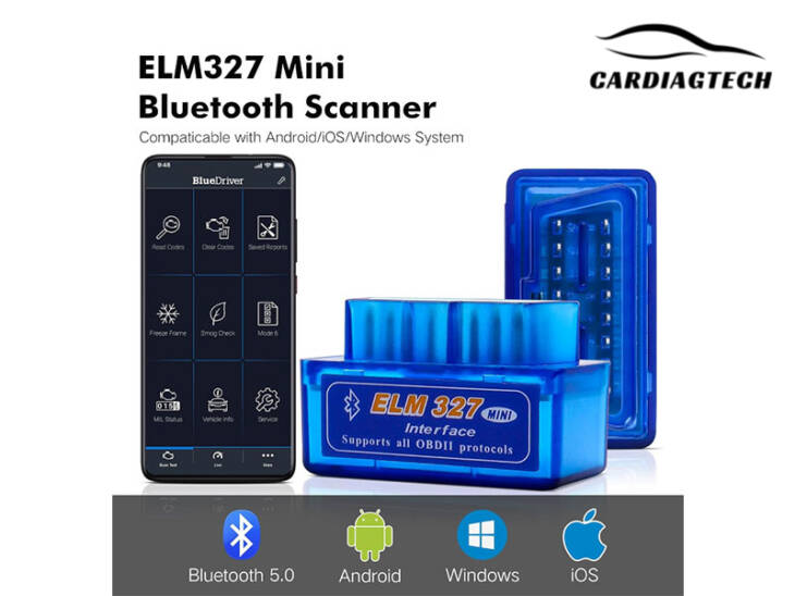 Mini ELM327 OBDII Car Diagnostic Scanner – Bluetooth Scan Tool for Android and Windows