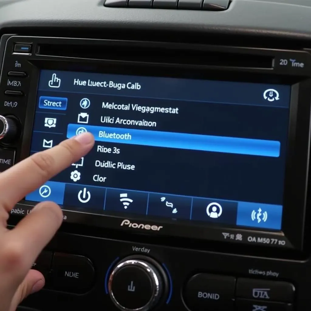 Pioneer DEH-X6500 Bluetooth settings menu