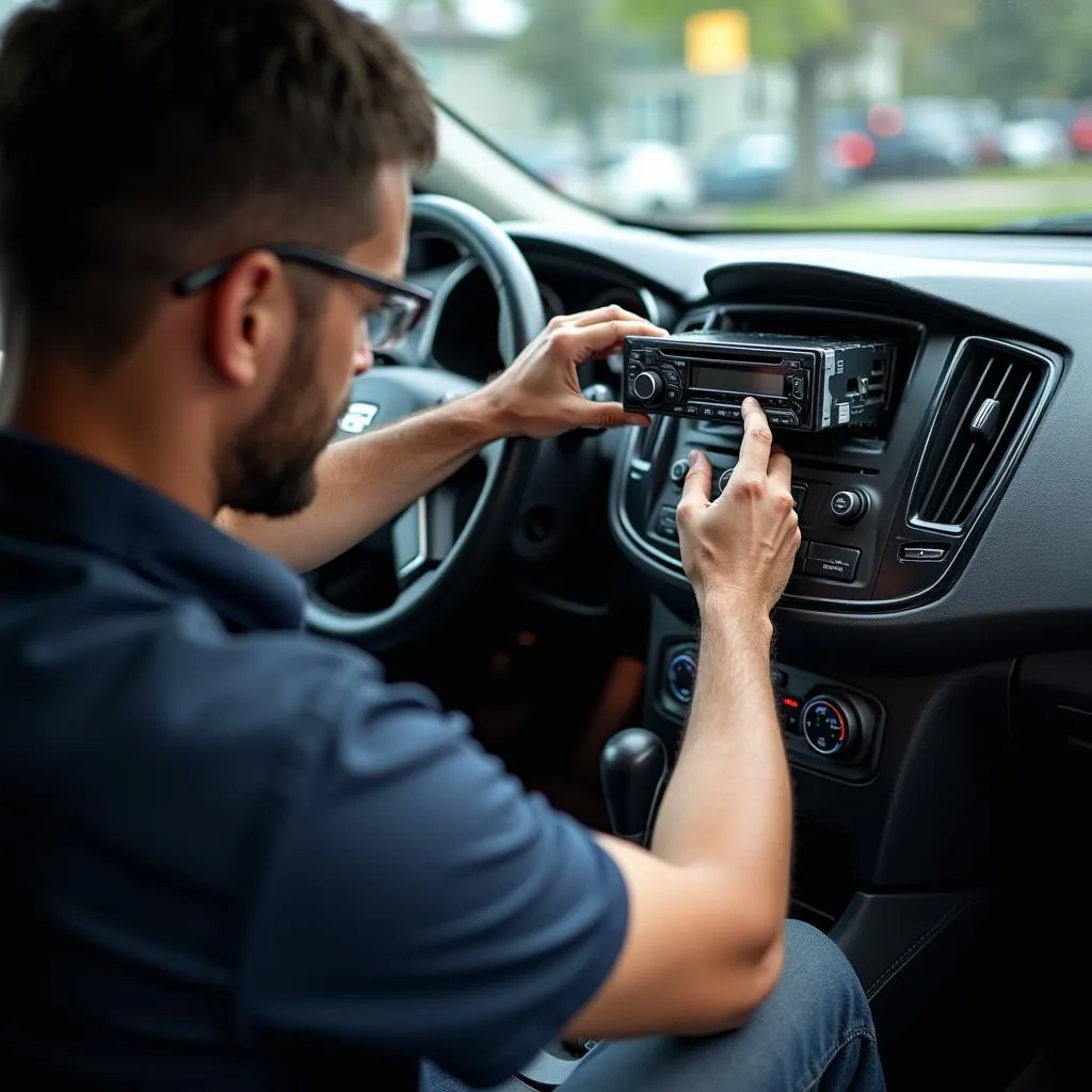 Expert Installing Car Radio