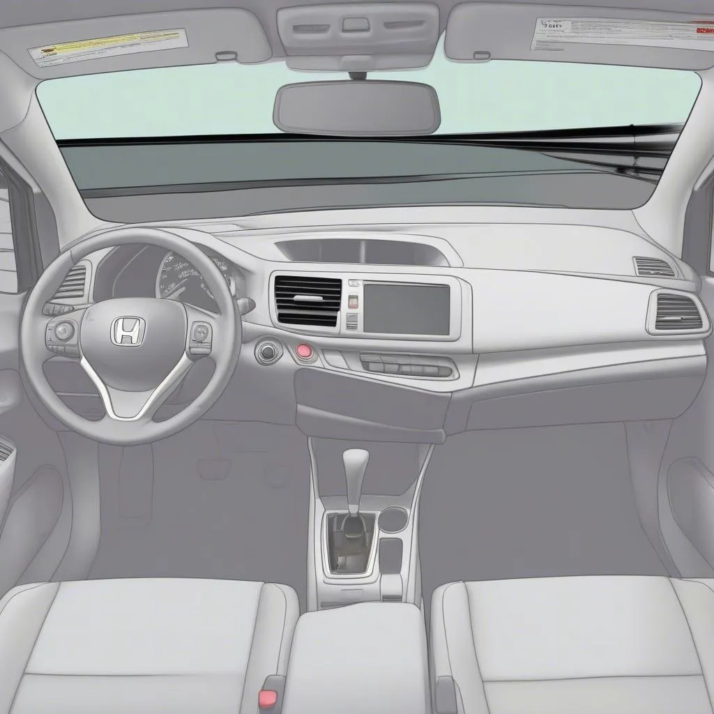 Honda Fit dashboard with warning lights