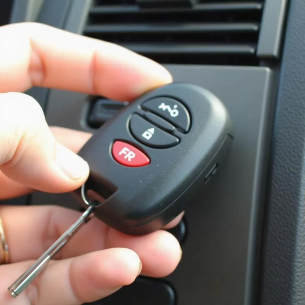 Resetting car alarm with key fob