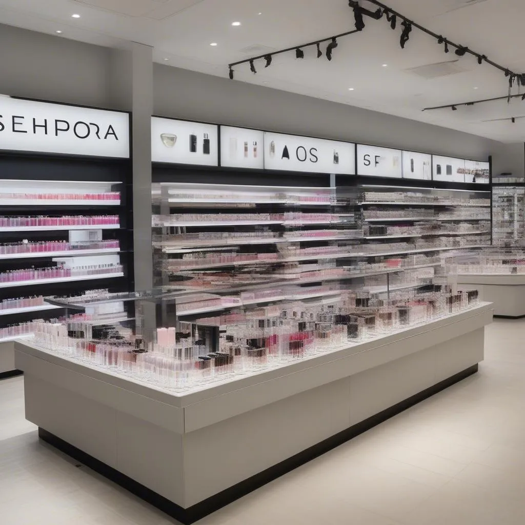 Sephora Perfume Display with Anti-theft Devices