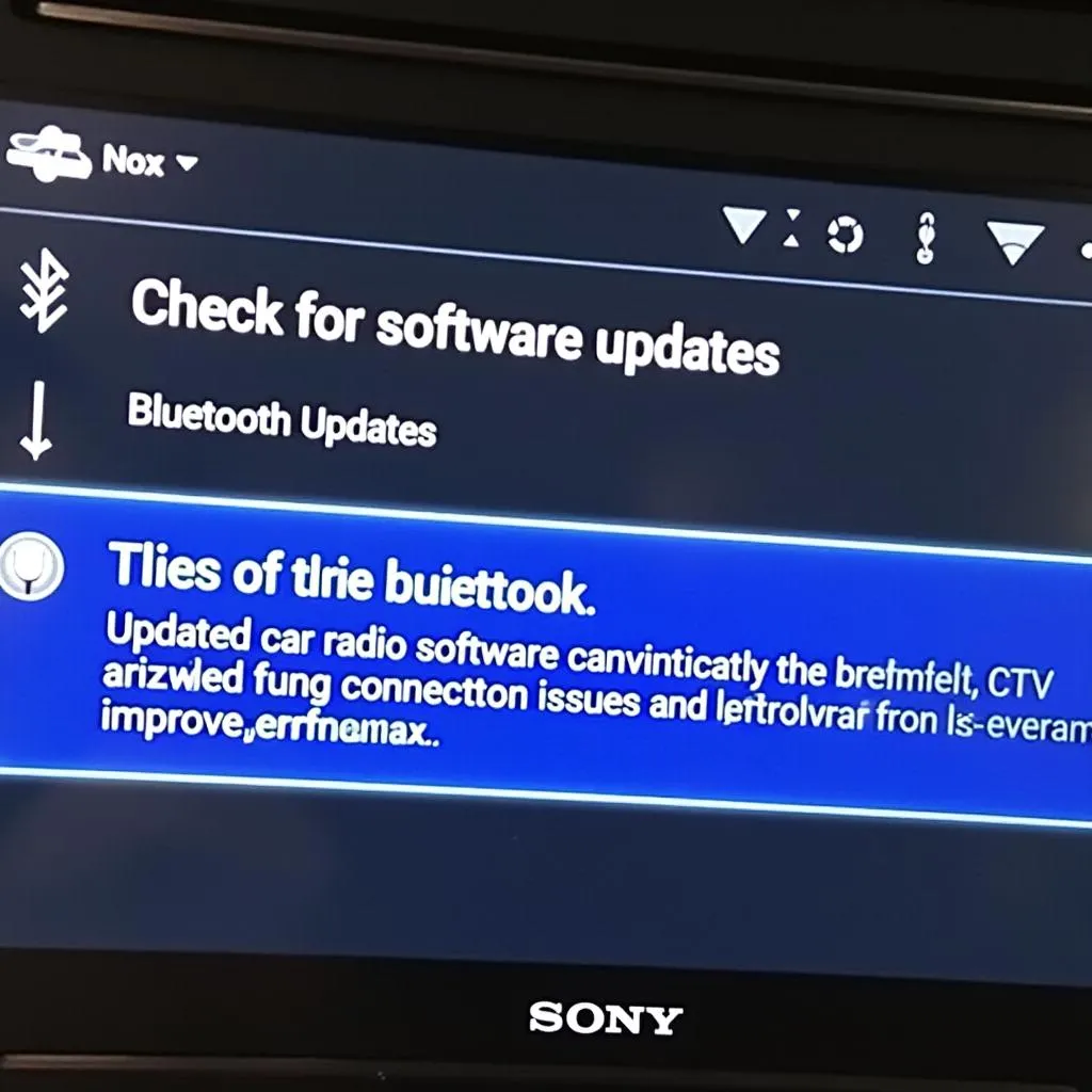 Updating Sony car radio software