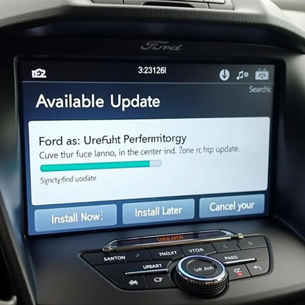 Updating Ford Sync system screenshot