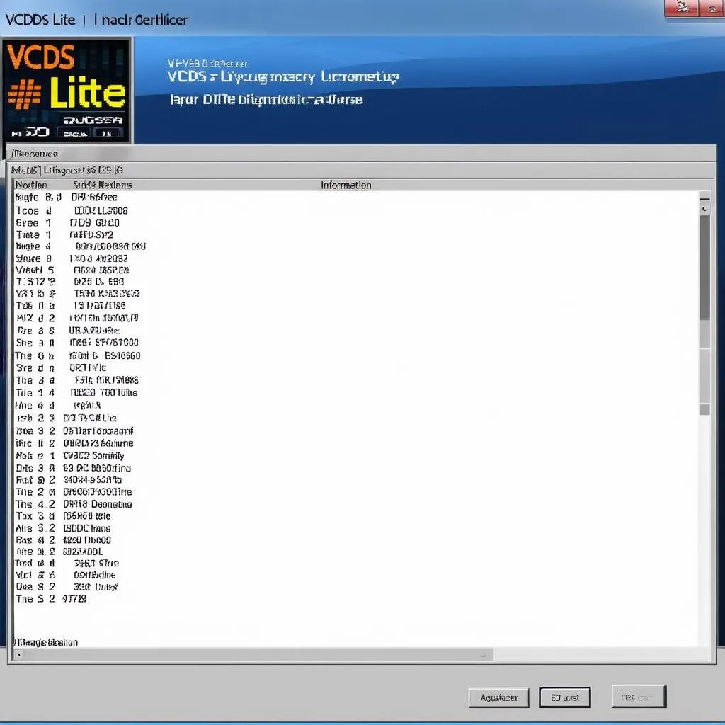 VCDS Lite Software Screenshot