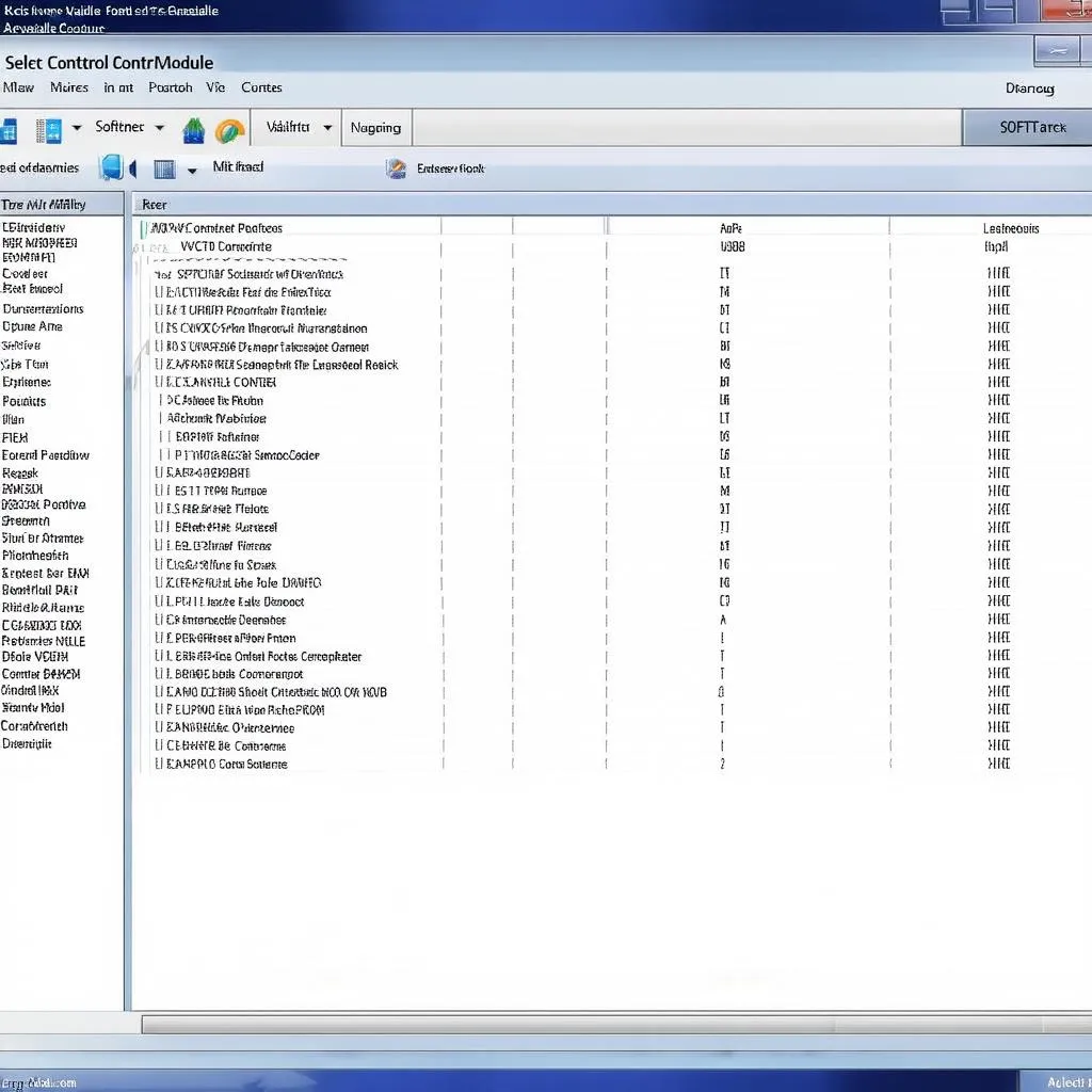 VCDS Select Control Module Screenshot