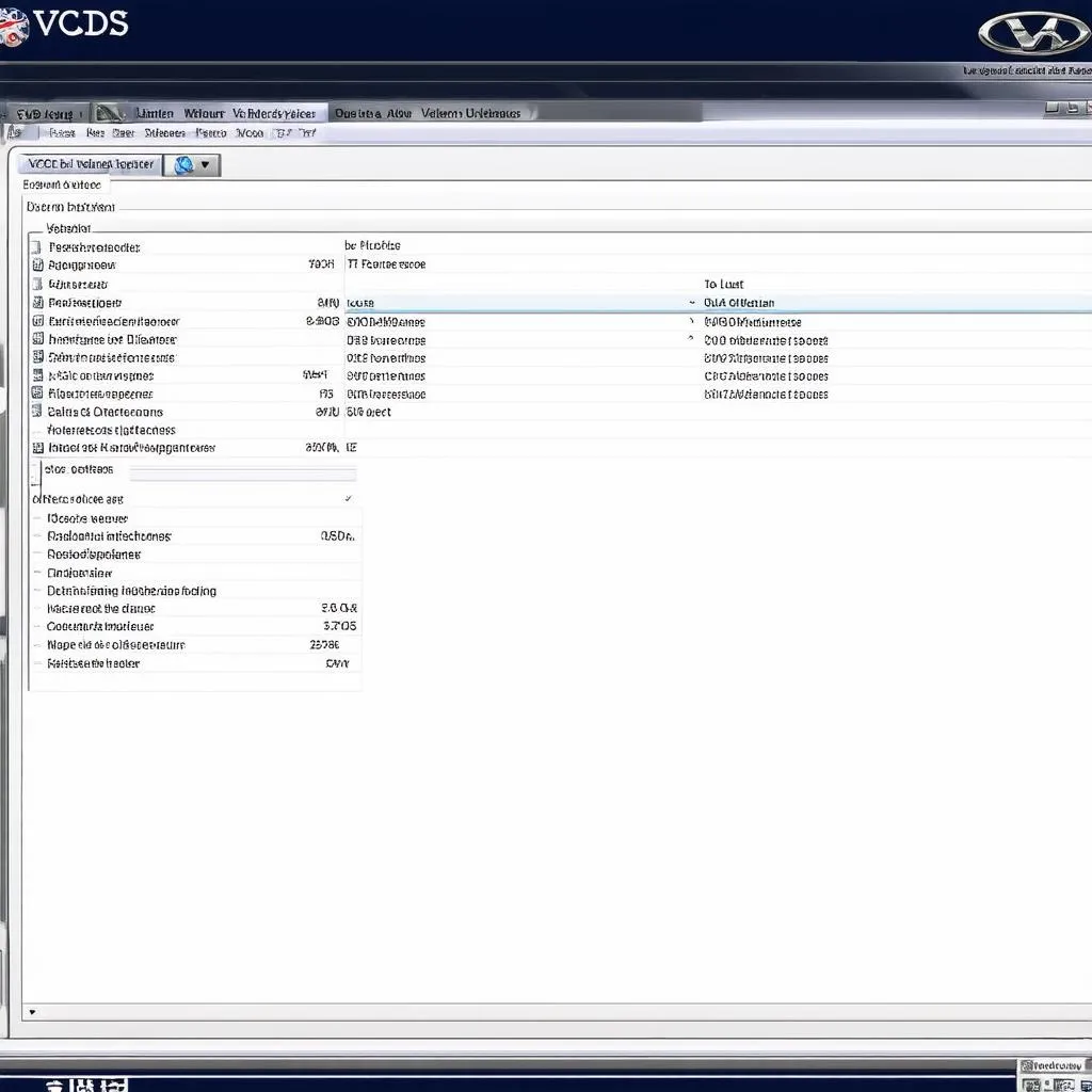 VCDS software interface