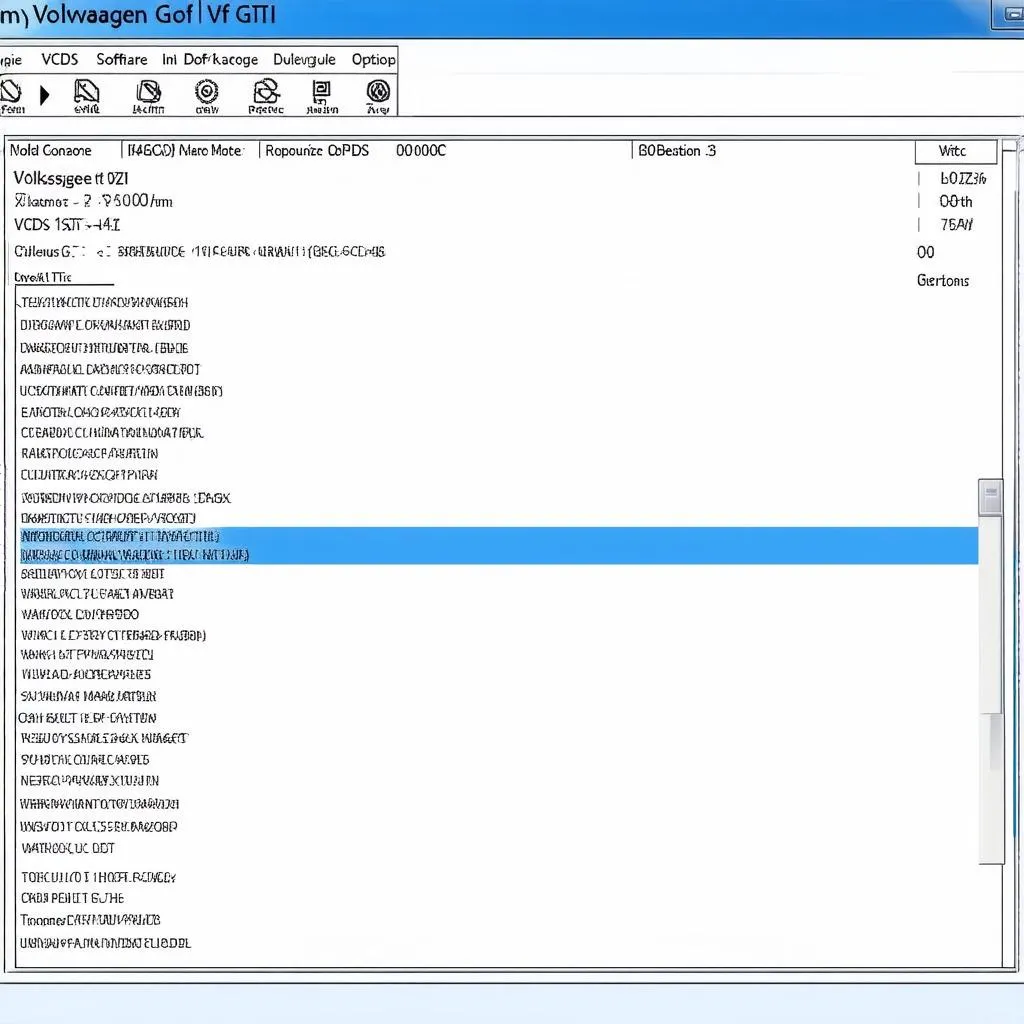 VCDS Software Interface Screenshot