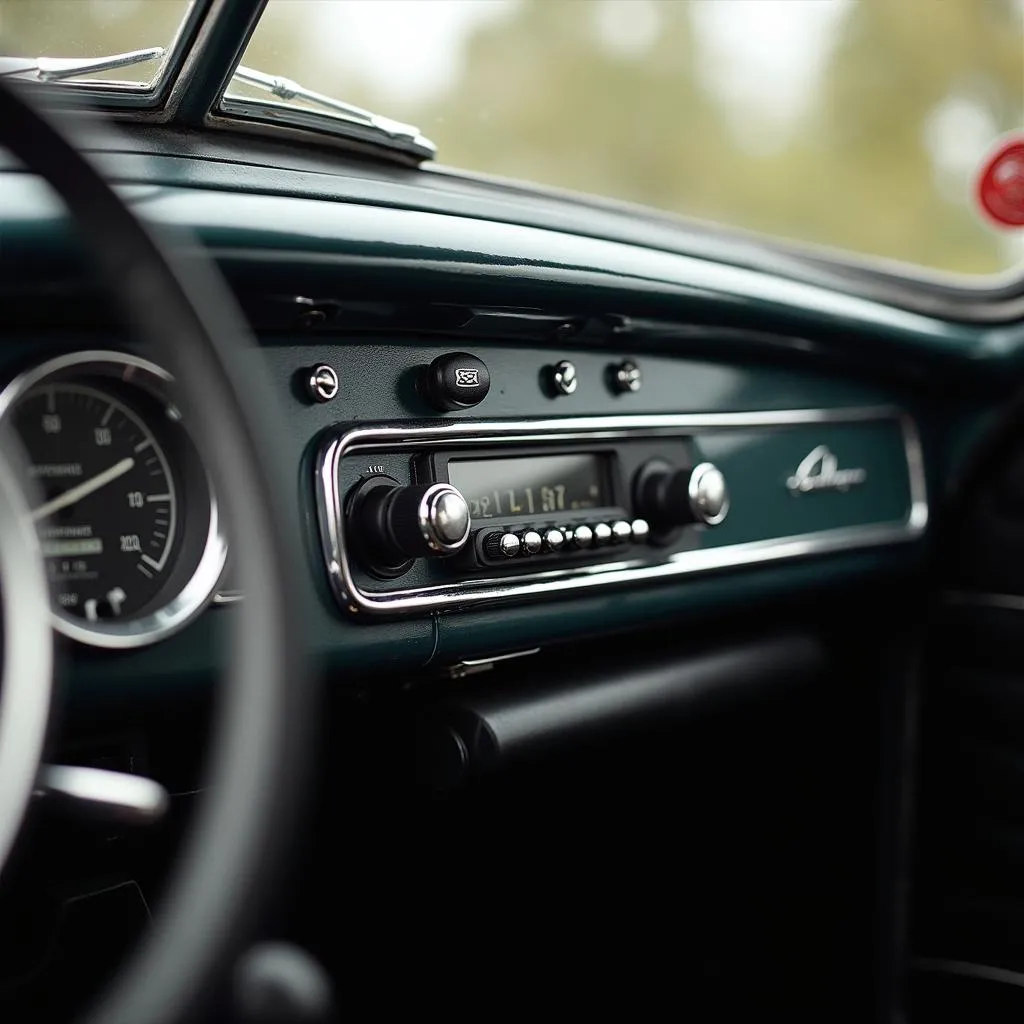 Classic Car Dashboard Featuring a Becker Radio