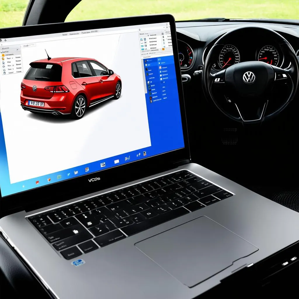 VW Golf GTI Connected to Laptop with VCDS