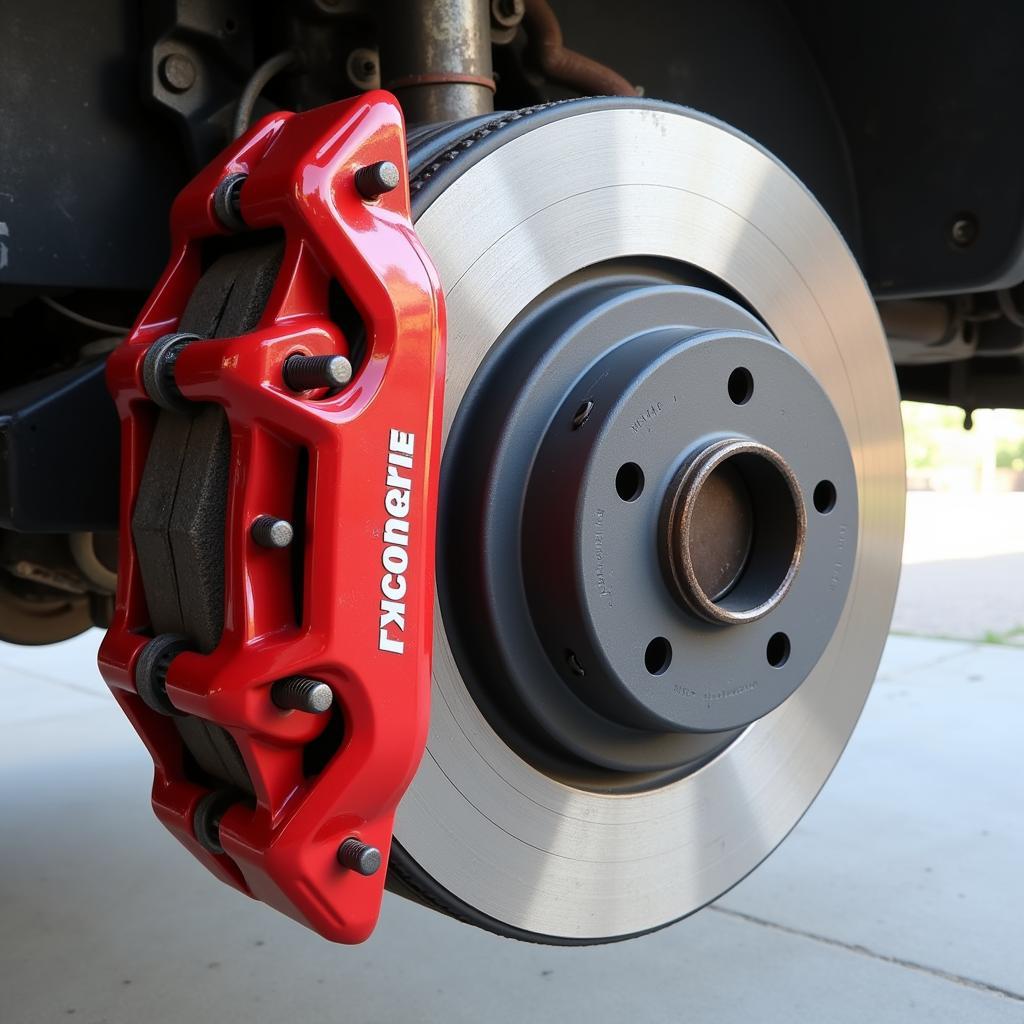 Inspecting Brake Pads on a 2001 Chevy Silverado