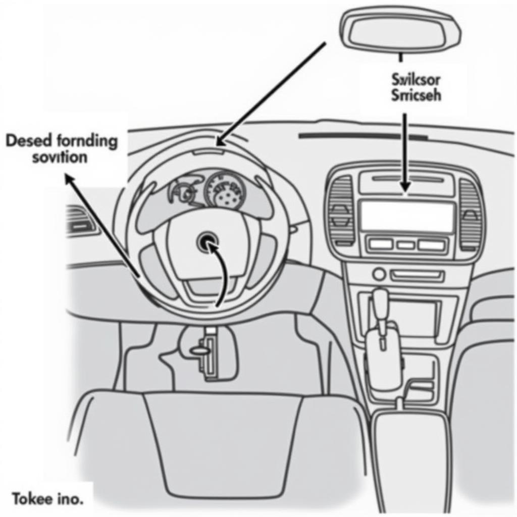 2008 Prius Brake Switch Location: Diagram showing the brake switch position behind the brake pedal