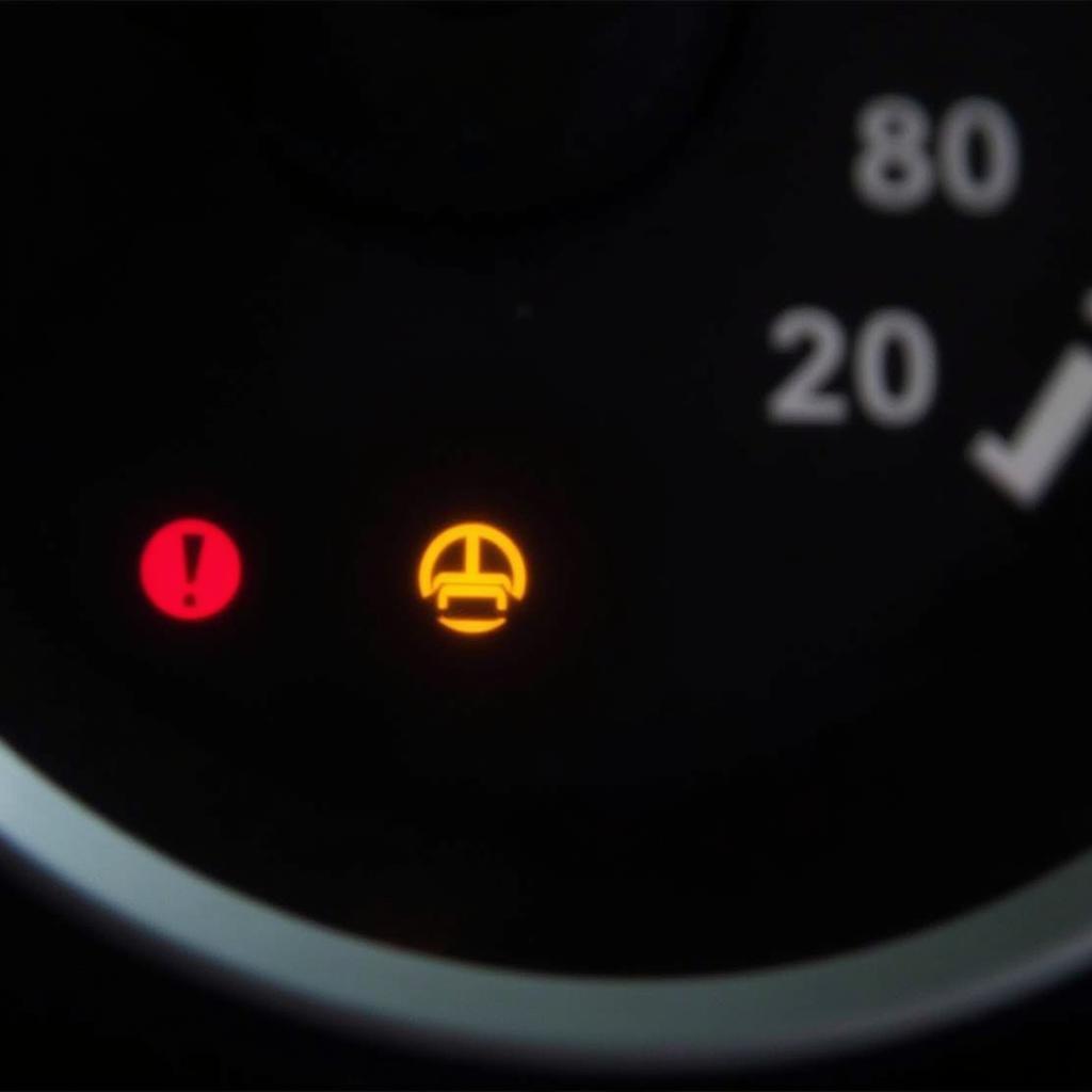 2010 Buick Enclave Dashboard with Brake and Stabilitrak Warning Lights