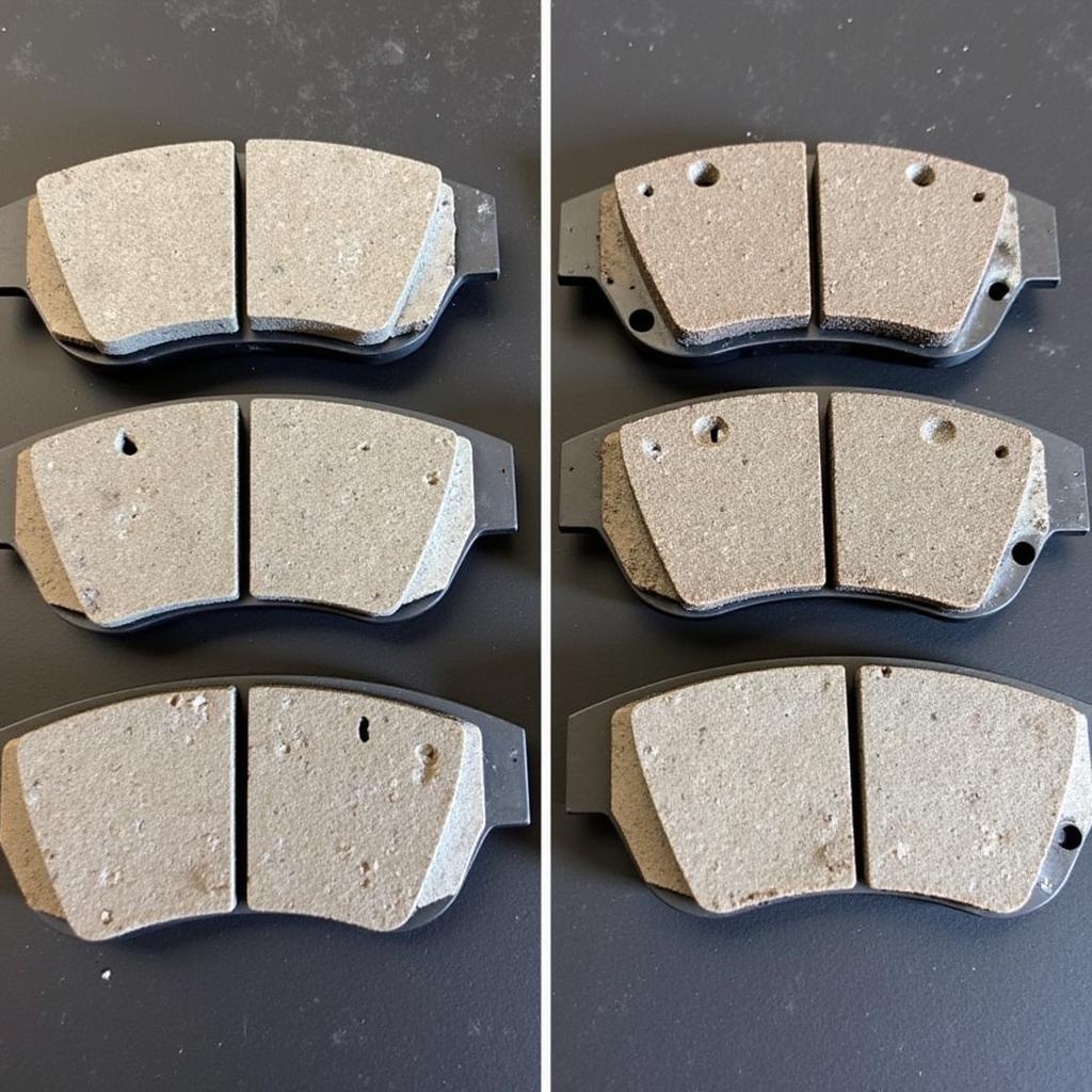 Worn Brake Pads on a Toyota Camry