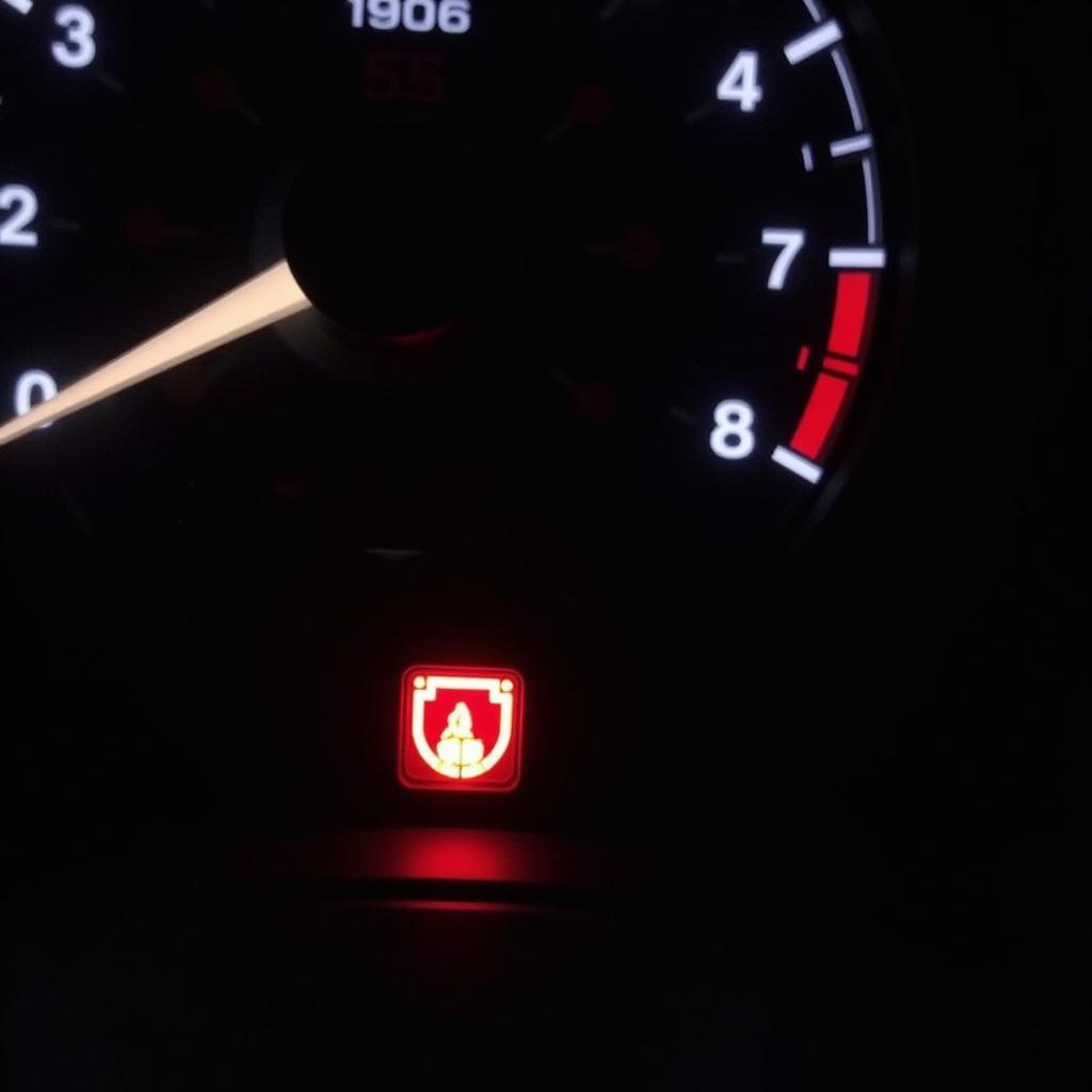 2011 Subaru Dashboard with Flashing Brake Warning Light