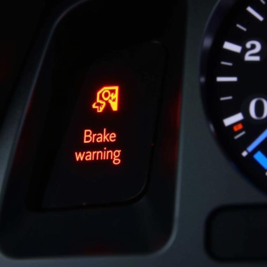 2013 Ford F150 brake warning light illuminated on the dashboard