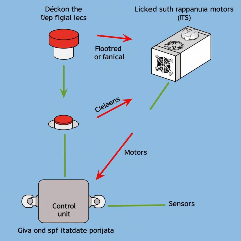 Diagram illustrating the key components of the electronic parking brake system