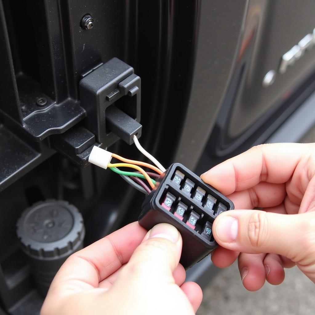 Inspecting the 7-Pin Connector Wiring on a 2015 Chevy Silverado