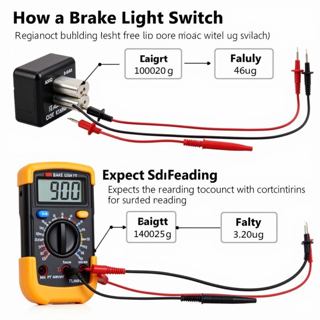 Testing the brake light switch with a multimeter