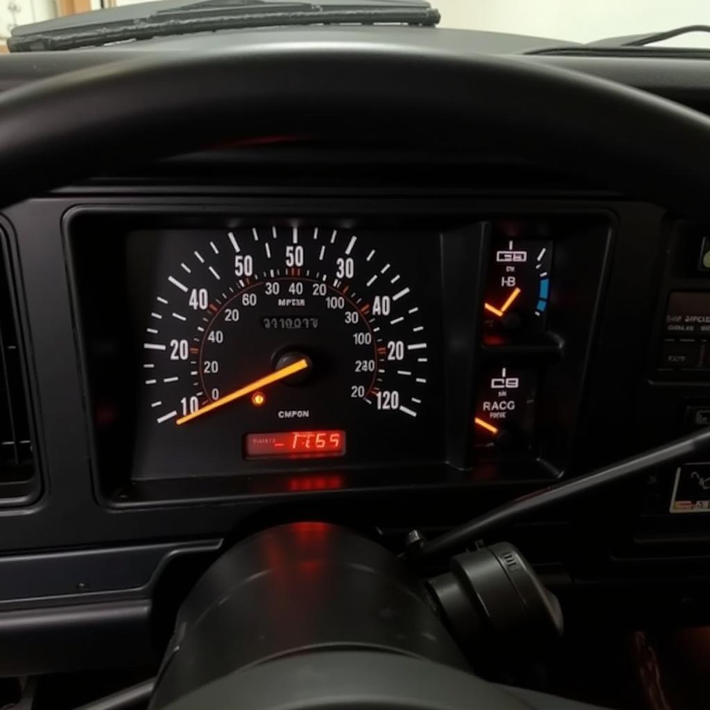 ABS Warning Light on a 1985 Chevrolet K20 Dashboard