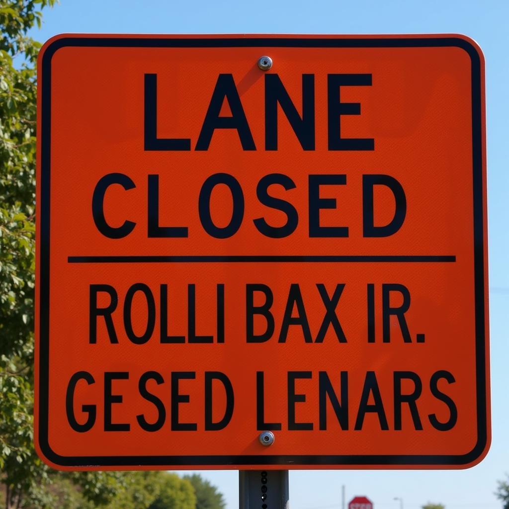 Active Traffic Management Sign Lane Closure