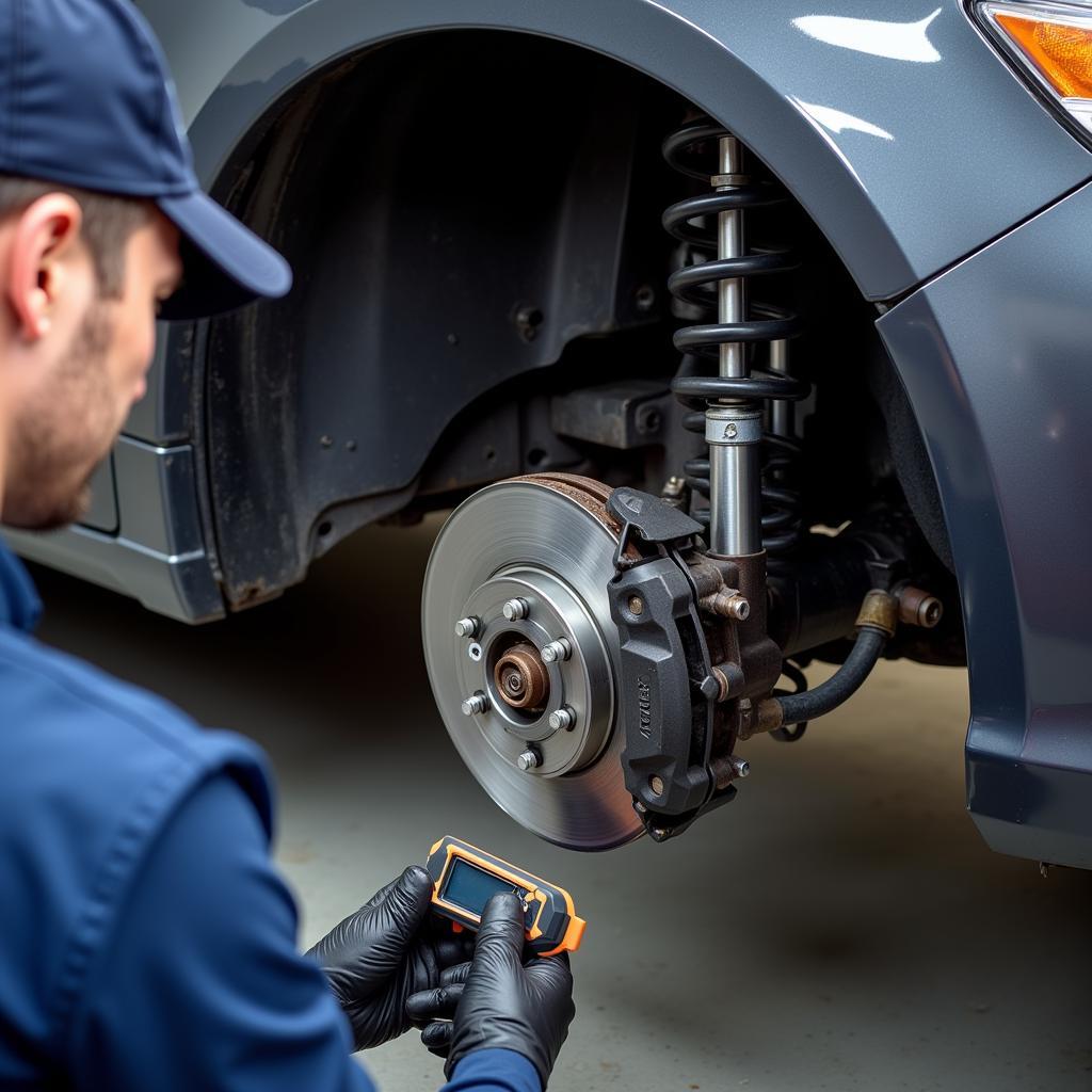 Acura Brake System Inspection by a Mechanic