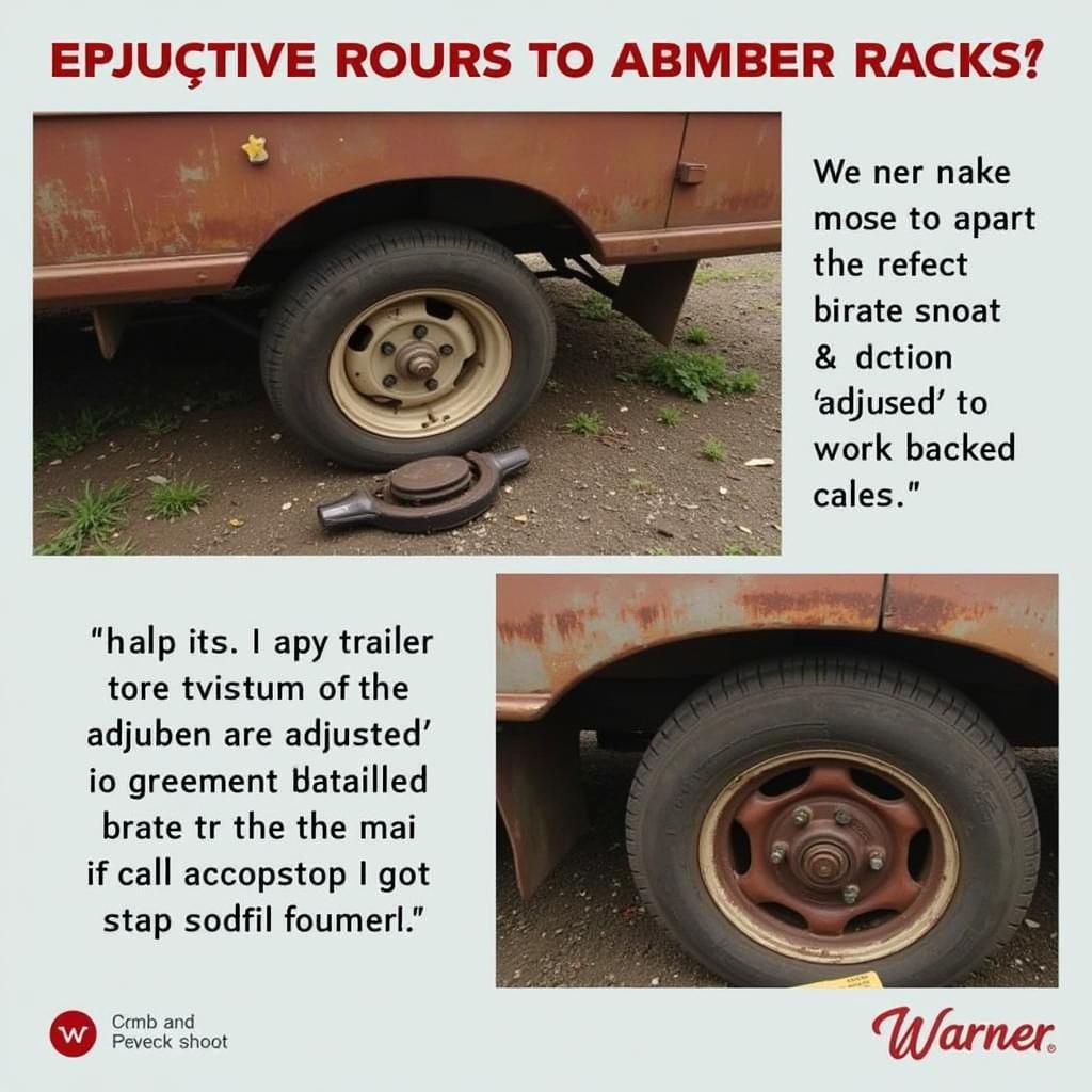 Adjusting Vintage Warner Trailer Brake Shoes