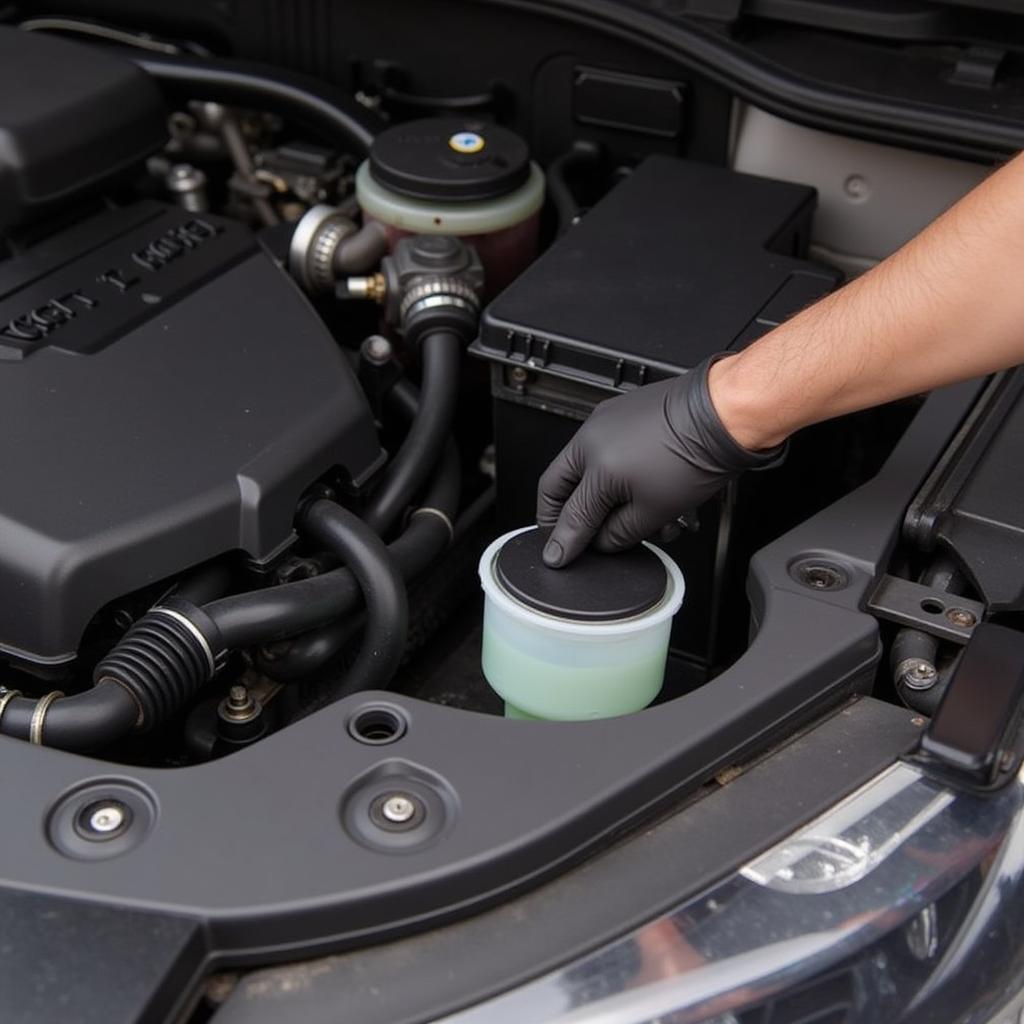 Checking Brake Fluid Reservoir in a 2010 Audi A4