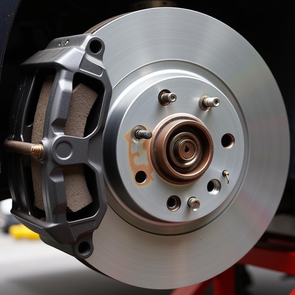 Inspecting Audi A8 Brake Pads