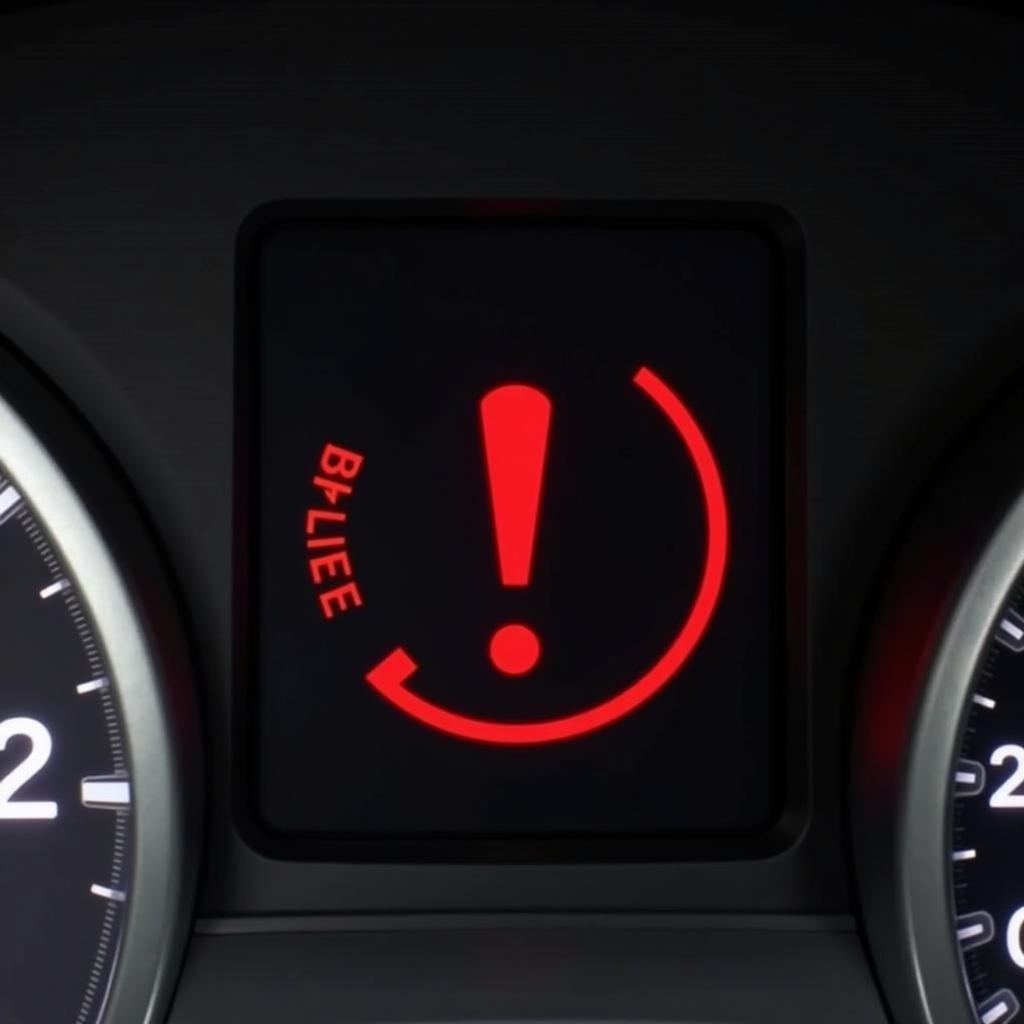 Audi TT Dashboard with Brake Pad Warning Light