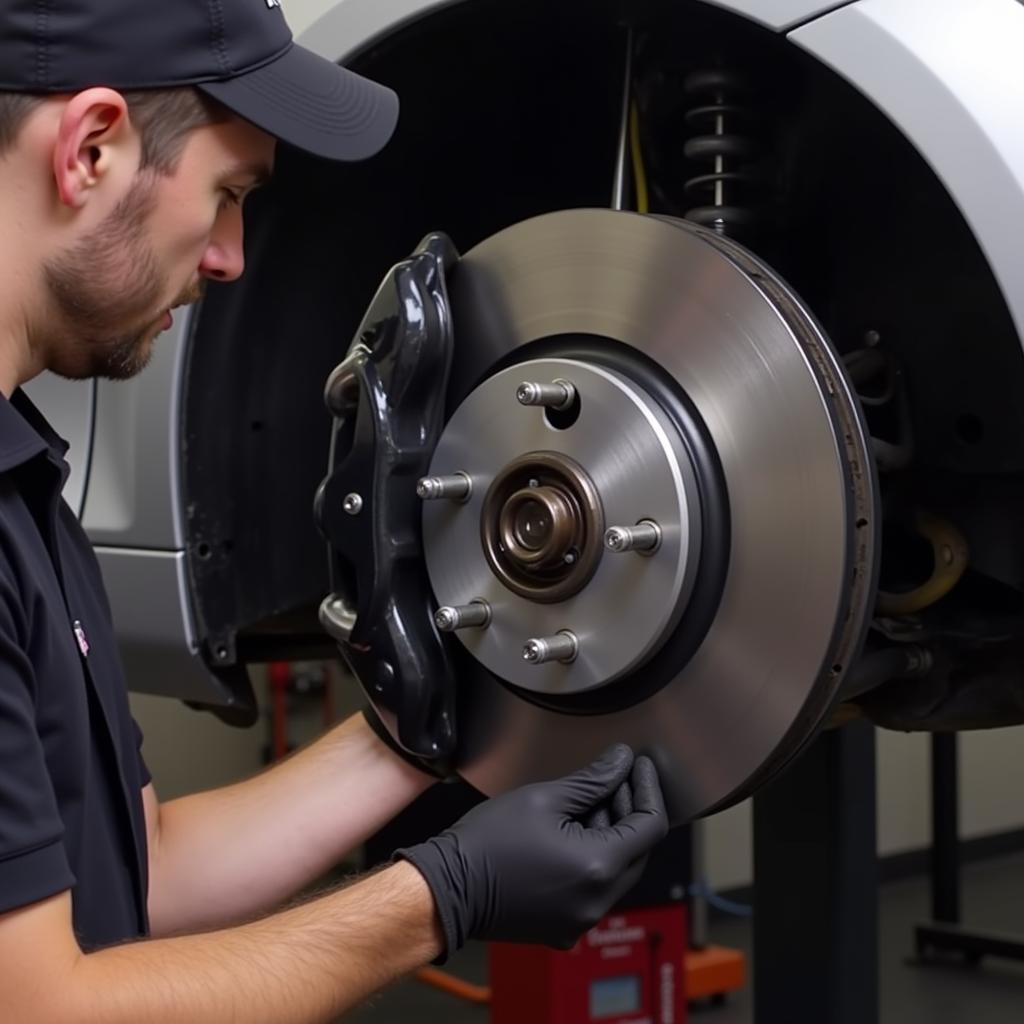 Replacing worn brake pads on an Audi TT Mk2